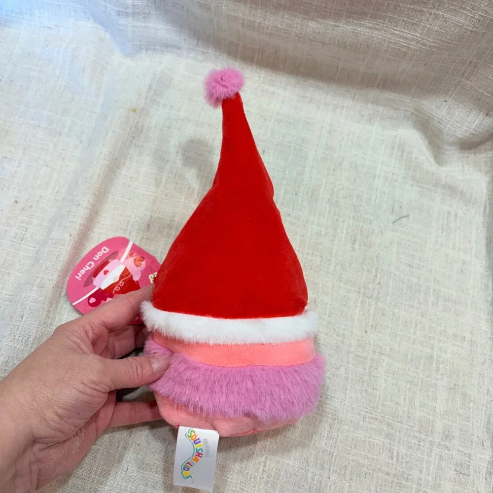 Squishmallows Don Cheri the Gnome‎ Valentine 5 Inch Plush Red Pink NWT Jazwares